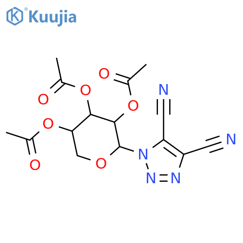 1H-1,2,3-Triazole-4,5-dicarbonitrile,1-(2,3,4-tri-O-acetyl-b-D-ribopyranosyl)- (9CI) structure