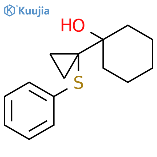 Cyclohexanol, 1-[1-(phenylthio)cyclopropyl]- structure