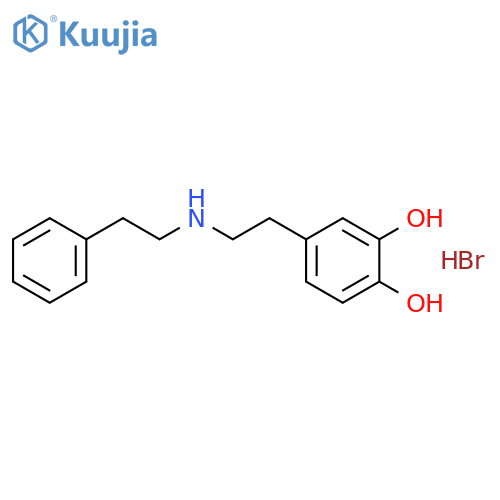1,2-Benzenediol,4-[2-[(2-phenylethyl)amino]ethyl]-, hydrobromide (1:1) structure