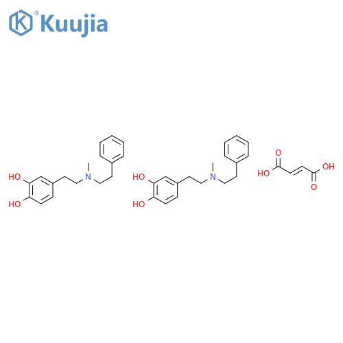 4-{2-[methyl(2-phenylethyl)amino]ethyl}benzene-1,2-diol (2E)-but-2-enedioate (2:1) (salt) structure
