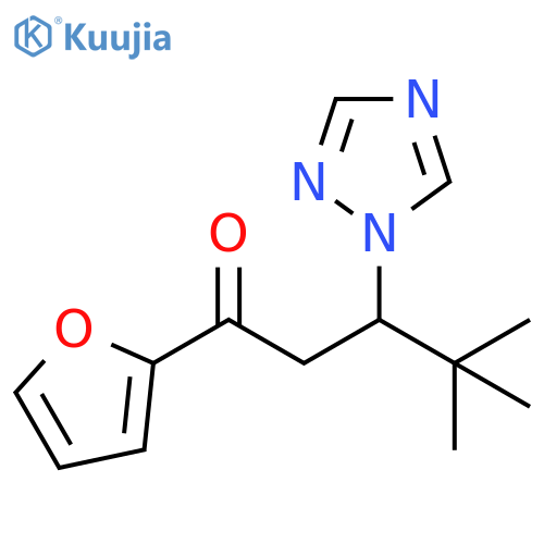 1-Pentanone, 1-(2-furanyl)-4,4-dimethyl-3-(1H-1,2,4-triazol-1-yl)- structure