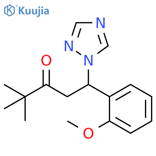 3-Pentanone,1-(2-methoxyphenyl)-4,4-dimethyl-1-(1H-1,2,4-triazol-1-yl)- structure