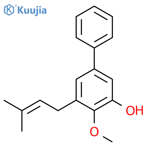 [1,1'-Biphenyl]-3-ol, 4-methoxy-5-(3-methyl-2-buten-1-yl)- structure