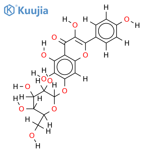 6-hydroxykaempferol 7-glucoside structure