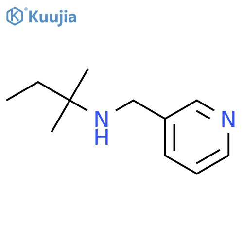 (2-methylbutan-2-yl)[(pyridin-3-yl)methyl]amine structure