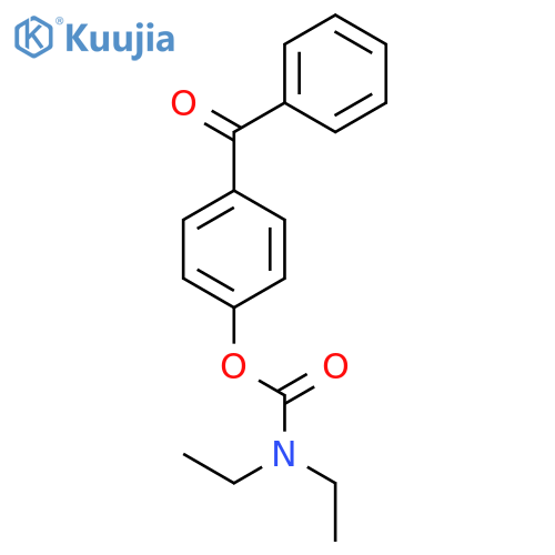 4-(phenylcarbonyl)phenyl diethylcarbamate structure