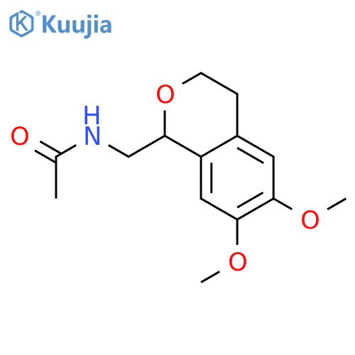 N-[(6,7-dimethoxy-3,4-dihydro-1H-isochromen-1-yl)methyl]acetamide structure