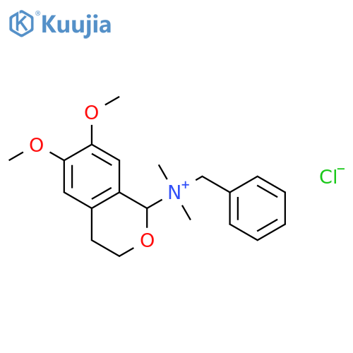 1H-2-Benzopyran-1-methanamine,3,4-dihydro-6,7-dimethoxy-N-methyl-N-(phenylmethyl)-, hydrochloride (1:1) structure