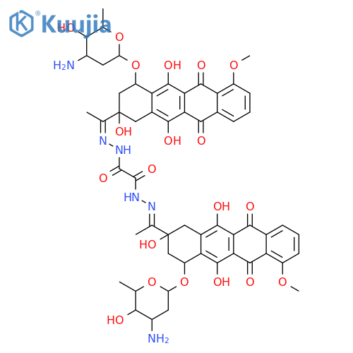 N,n'-bis[(e)-1-[4-(4-amino-5-hydroxy-6-methyloxan-2-yl)oxy-2,5,12-trihydroxy-7-methoxy-6,11-dioxo-3,4-dihydro-1h-tetracen-2-yl]ethylideneamino]oxamide structure