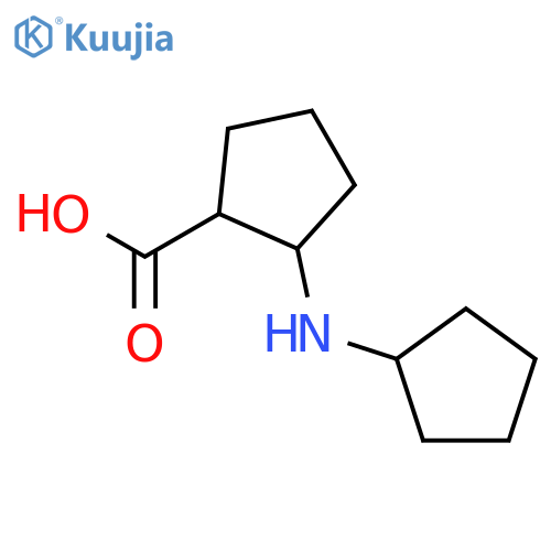 Cyclopentanecarboxylicacid, 2-(cyclopentylamino)- structure