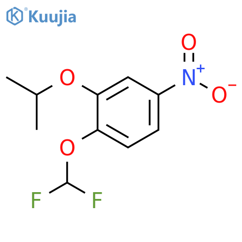 Benzene, 1-(difluoromethoxy)-2-(1-methylethoxy)-4-nitro- structure