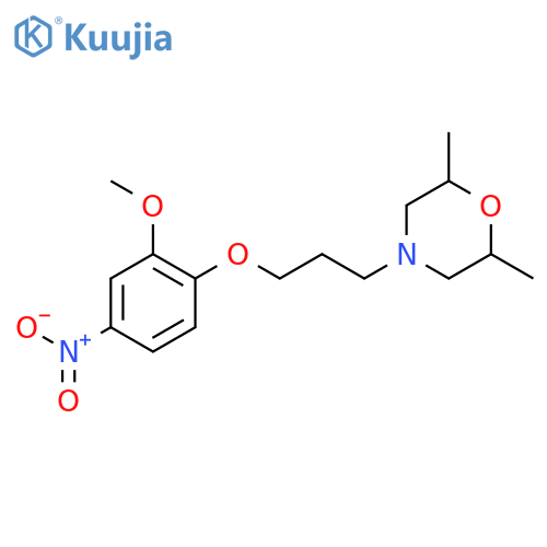 Morpholine, 4-[3-(2-methoxy-4-nitrophenoxy)propyl]-2,6-dimethyl- structure