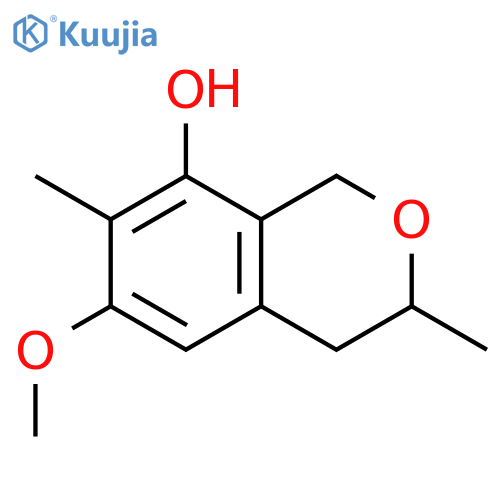 1H-2-Benzopyran-8-ol,3,4-dihydro-6-methoxy-3,7-dimethyl- structure