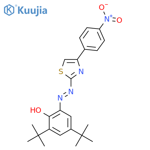 Phenol, 2,4-bis(1,1-dimethylethyl)-6-[[4-(4-nitrophenyl)-2-thiazolyl]azo]- structure
