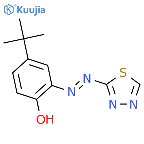 PHENOL, 4-(1,1-DIMETHYLETHYL)-2-(1,3,4-THIADIAZOL-2-YLAZO)- structure