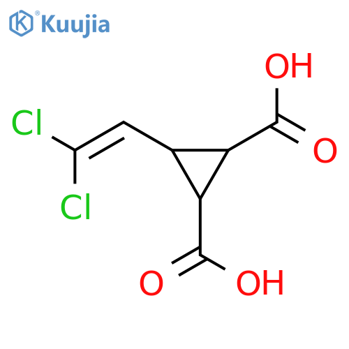 1,2-Cyclopropanedicarboxylic acid, 3-(2,2-dichloroethenyl)- structure