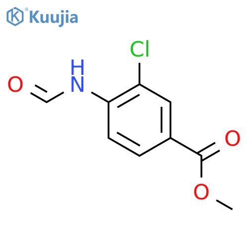 BENZOIC ACID, 3-CHLORO-4-(FORMYLAMINO)-, METHYL ESTER structure