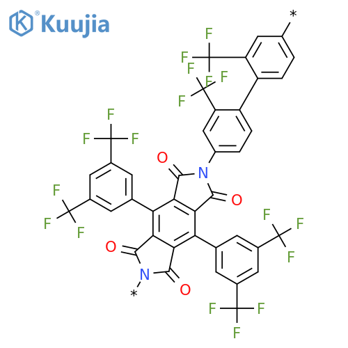 POLY[[4,8-BIS[3,5-BIS(TRIFLUOROMETHYL)PHENYL]-5,7-DIHYDRO-1,3,5,7-TETRAOXOBENZO[1,2-C:4,5-C']DIPYRROLE-2,6(1H,3H)-DIYL][2,2'-BIS(TRIFLUOROMETHYL)[1,1'-BIPHENYL]-4,4'-DIYL]] structure