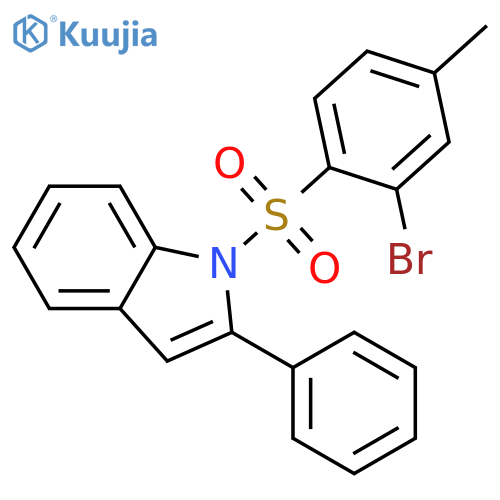 1H-INDOLE, 1-[(2-BROMO-4-METHYLPHENYL)SULFONYL]-2-PHENYL- structure
