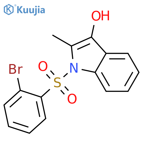 1H-Indol-3-ol, 1-[(2-bromophenyl)sulfonyl]-2-methyl- structure