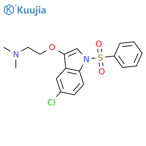 1H-INDOLE, 5-CHLORO-3-[2-(DIMETHYLAMINO)ETHOXY]-1-(PHENYLSULFONYL)- structure