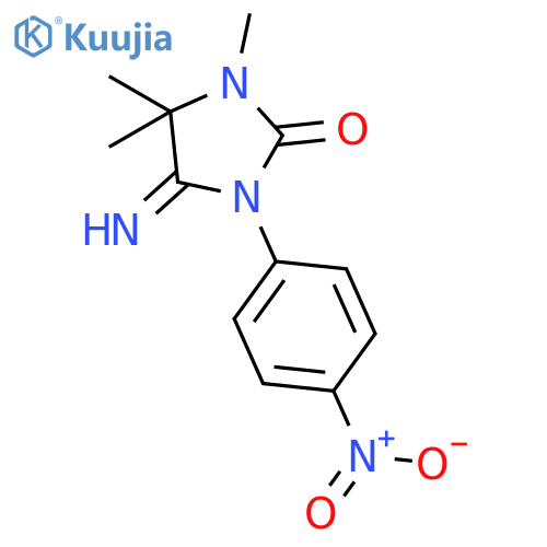 2-IMIDAZOLIDINONE, 5-IMINO-3,4,4-TRIMETHYL-1-(4-NITROPHENYL)- structure