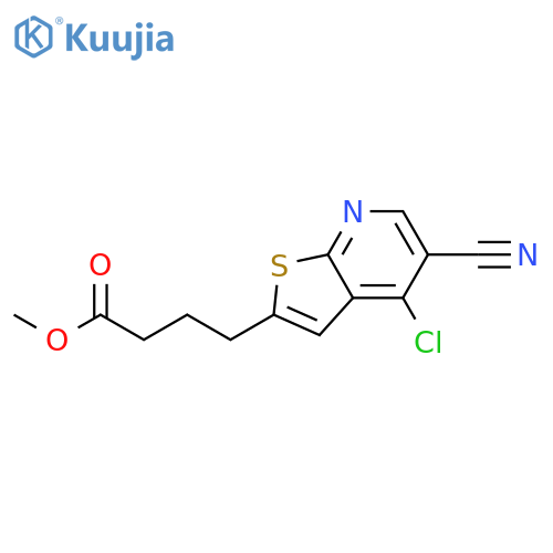 THIENO[2,3-B]PYRIDINE-2-BUTANOIC ACID, 4-CHLORO-5-CYANO-, METHYL ESTER structure