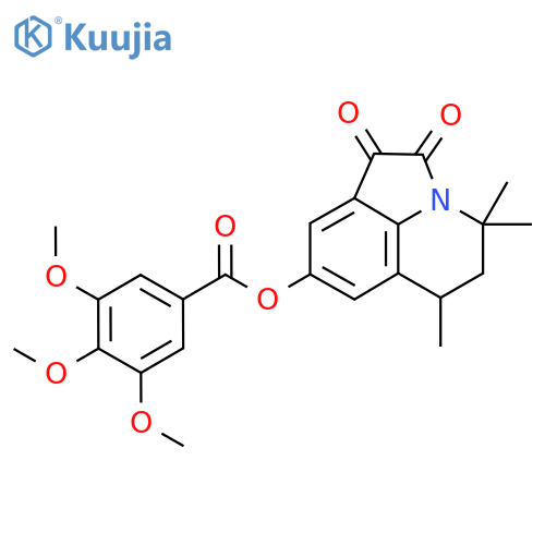 (9,11,11-Trimethyl-2,3-dioxo-1-azatricyclo[6.3.1.04,12]dodeca-4,6,8(12)-trien-6-yl) 3,4,5-trimethoxybenzoate structure