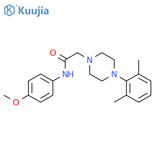 2-4-(2,6-dimethylphenyl)piperazin-1-yl-N-(4-methoxyphenyl)acetamide structure