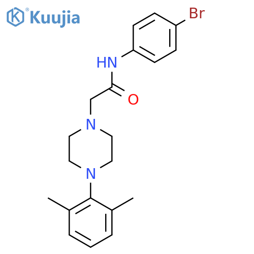 N-(4-bromophenyl)-2-4-(2,6-dimethylphenyl)piperazin-1-ylacetamide structure