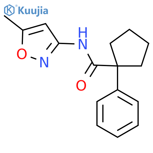 N-(5-Methyl-1,2-oxazol-3-yl)-1-phenylcyclopentane-1-carboxamide structure