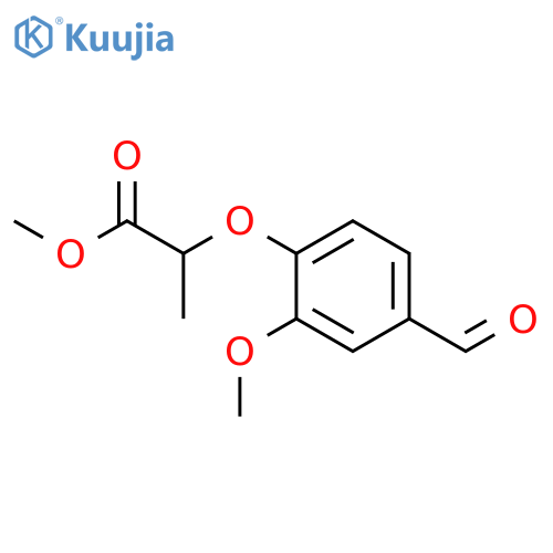 methyl 2-(4-formyl-2-methoxyphenoxy)propanoate structure
