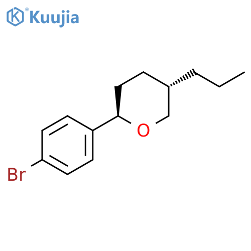 trans-2-(4-Bromophenyl)-5-propyltetrahydro-2H-pyran structure