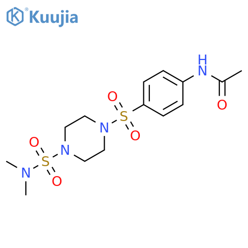 N-(4-{[4-(dimethylsulfamoyl)piperazin-1-yl]sulfonyl}phenyl)acetamide structure