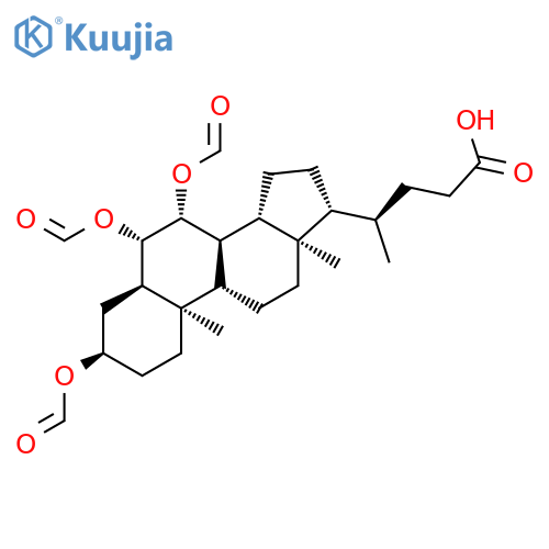 Cholan-24-oic acid, 3,6,7-tris(formyloxy)-, (3a,5b,6b,7b)- structure