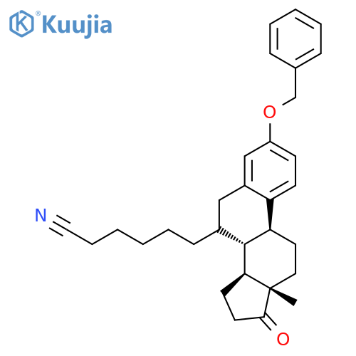Estra-1,3,5(10)-triene-7-hexanenitrile, 17-oxo-3-(phenylmethoxy)- structure
