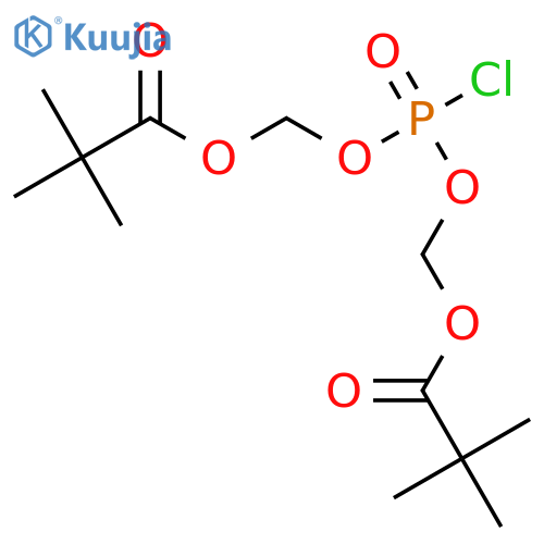 [chloro(2,2-dimethylpropanoyloxymethoxy)phosphoryl]oxymethyl 2,2-dimethylpropanoate structure
