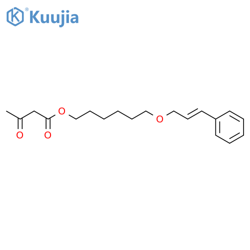Butanoic acid, 3-oxo-, 6-[[(2E)-3-phenyl-2-propenyl]oxy]hexyl ester structure
