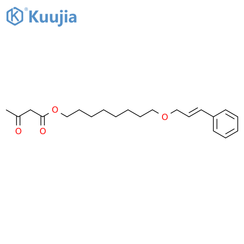 Butanoic acid, 3-oxo-, 8-[[(2E)-3-phenyl-2-propenyl]oxy]octyl ester structure