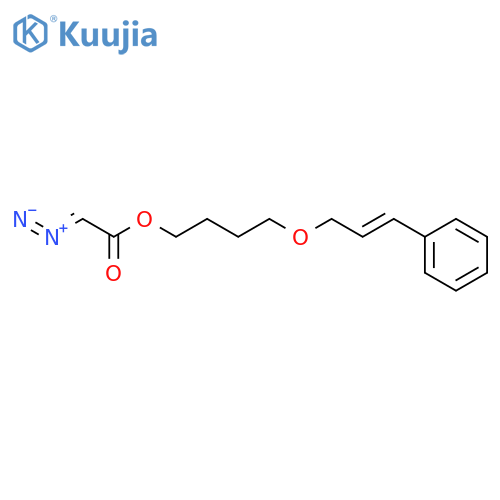 Acetic acid, diazo-, 4-[[(2E)-3-phenyl-2-propenyl]oxy]butyl ester structure