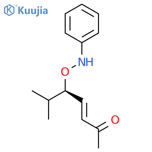 3-HEPTEN-2-ONE, 6-METHYL-5-[(PHENYLAMINO)OXY]-, (3E,5R)- structure
