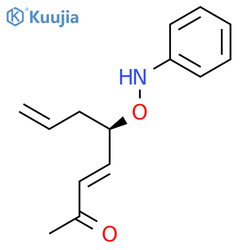 3,7-Octadien-2-one, 5-[(phenylamino)oxy]-, (3E,5R)- structure