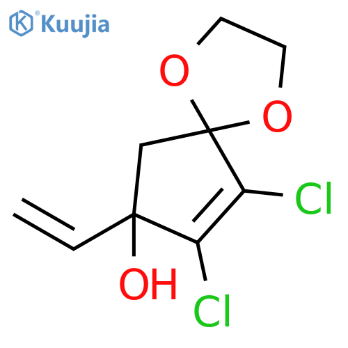 1,4-Dioxaspiro[4.4]non-8-en-7-ol, 8,9-dichloro-7-ethenyl- structure