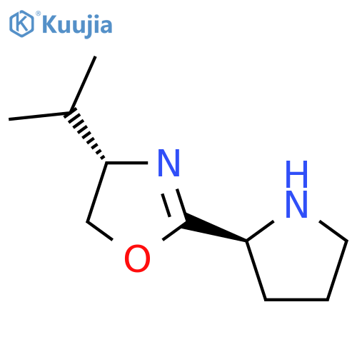 Oxazole, 4,5-dihydro-4-(1-methylethyl)-2-(2S)-2-pyrrolidinyl-, (4S)- structure
