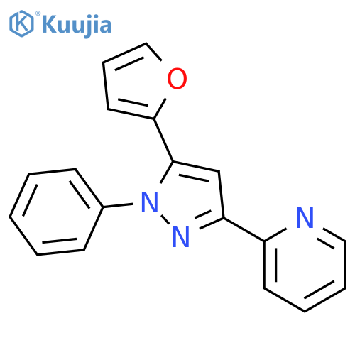 Pyridine, 2-[5-(2-furanyl)-1-phenyl-1H-pyrazol-3-yl]- structure