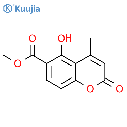 2H-1-Benzopyran-6-carboxylicacid, 5-hydroxy-4-methyl-2-oxo-, methyl ester structure