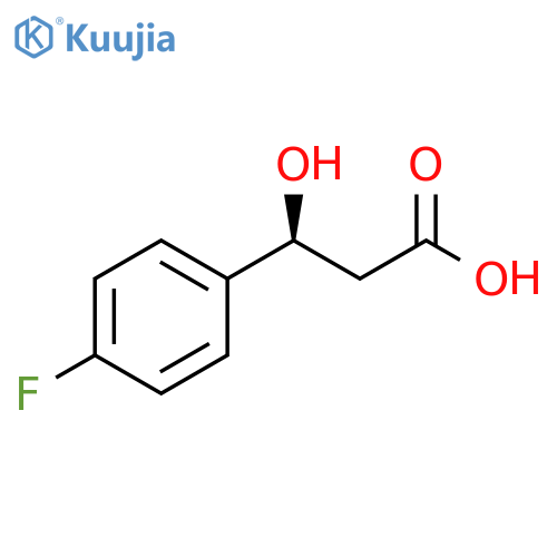 (3S)-3-(4-fluorophenyl)-3-hydroxypropanoic acid structure