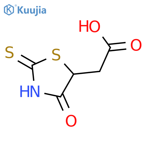 (2-Mercapto-4-oxo-4,5-dihydro-1,3-thiazol-5-yl)acetic acid structure