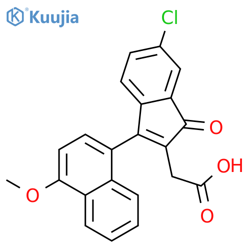 1H-Indene-2-acetic acid, 6-chloro-3-(4-methoxy-1-naphthalenyl)-1-oxo- structure