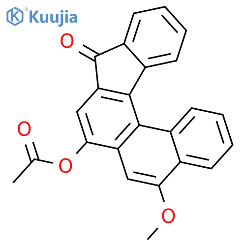 9H-INDENO[2,1-C]PHENANTHREN-9-ONE, 7-(ACETYLOXY)-5-METHOXY- structure